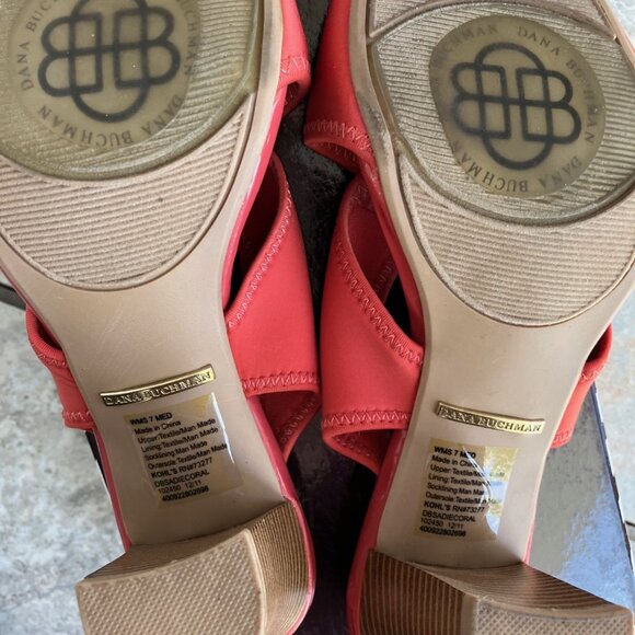 Dana Buchman Slingbacks Coral 7M - Picture 5 of 6